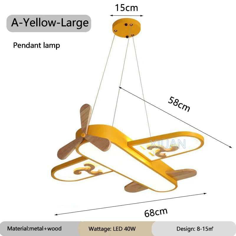Metal Airplane Pendant Light