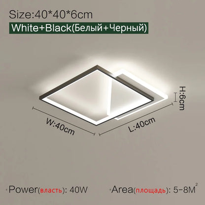 DecorBites™ Geometric LED Ceiling Lamp | Modern Nordic Bedroom Study Light
