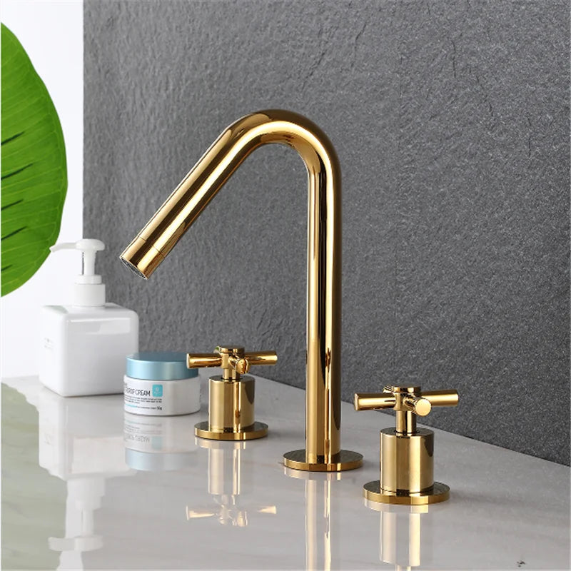 Gold Chrome Wall Faucet