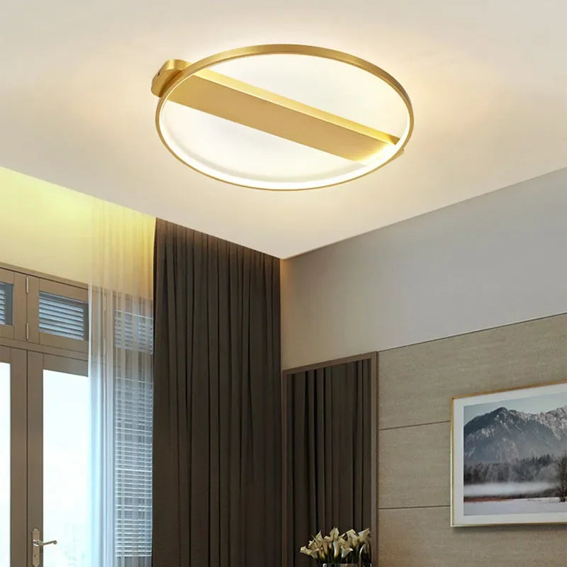 Copper Circular Ceiling Lamp