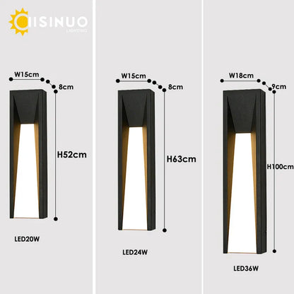 DecorBites™ LED Black Outdoor Wall Lamp for Patio Entryway and Garden Lighting