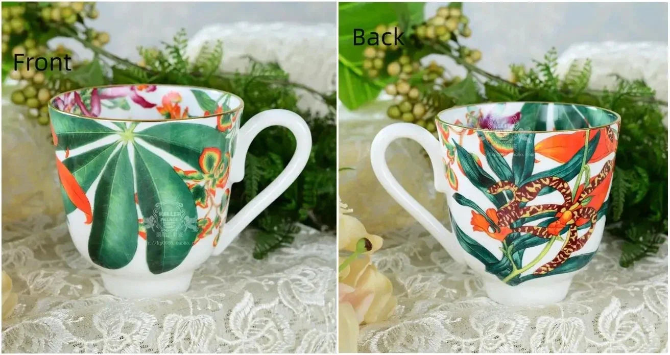 DecorBites™ Green Leaf Collection: Tableware, Plates, Coffeeware, Teaware, Saucers, Bowl, Tray