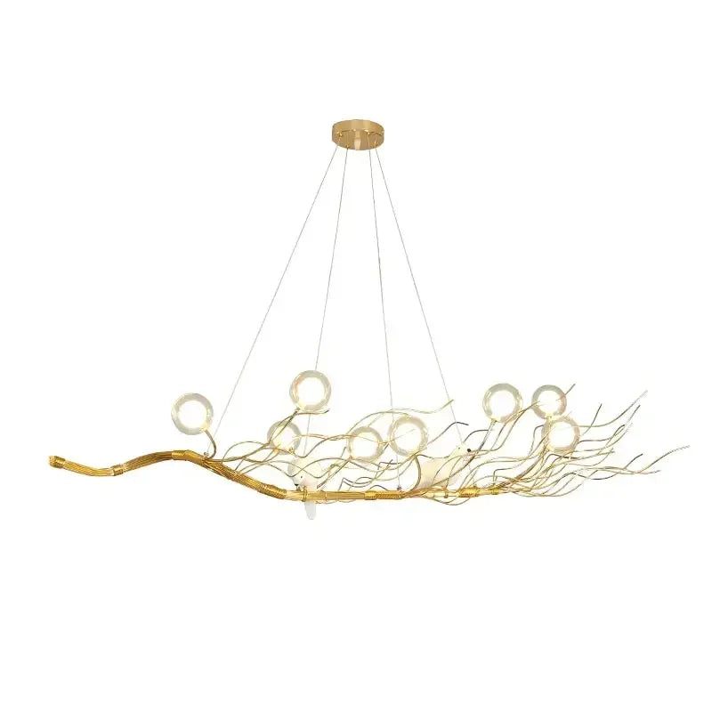 DecorBites™ Iron Branch LED Pendant Chandelier: Nordic Dining Room Lighting Fixture