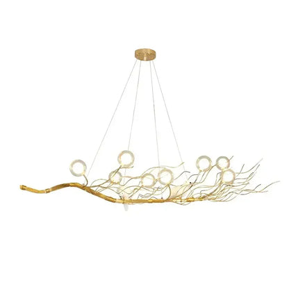 DecorBites™ Iron Branch LED Pendant Chandelier: Nordic Dining Room Lighting Fixture