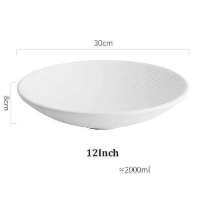 DecorBites™ Frosted Glaze Ceramic Soup Noodle Bowl - Set of 4