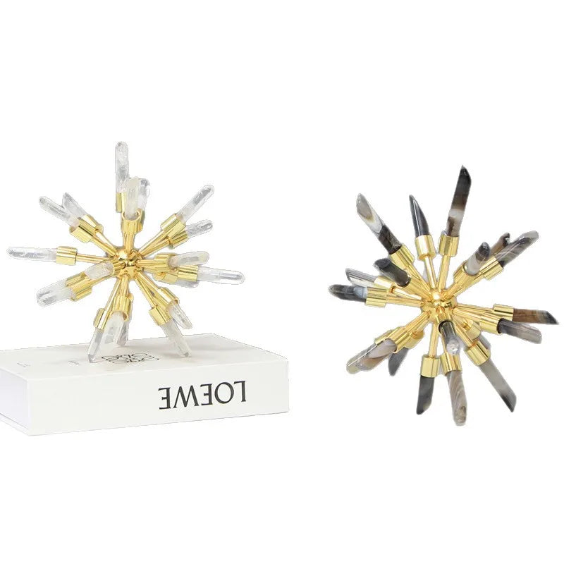 DecorBites™ Crystal Metal Sea Urchin Figurine Home Decor Ornament