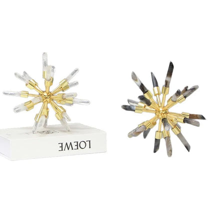 DecorBites™ Crystal Metal Sea Urchin Figurine Home Decor Ornament