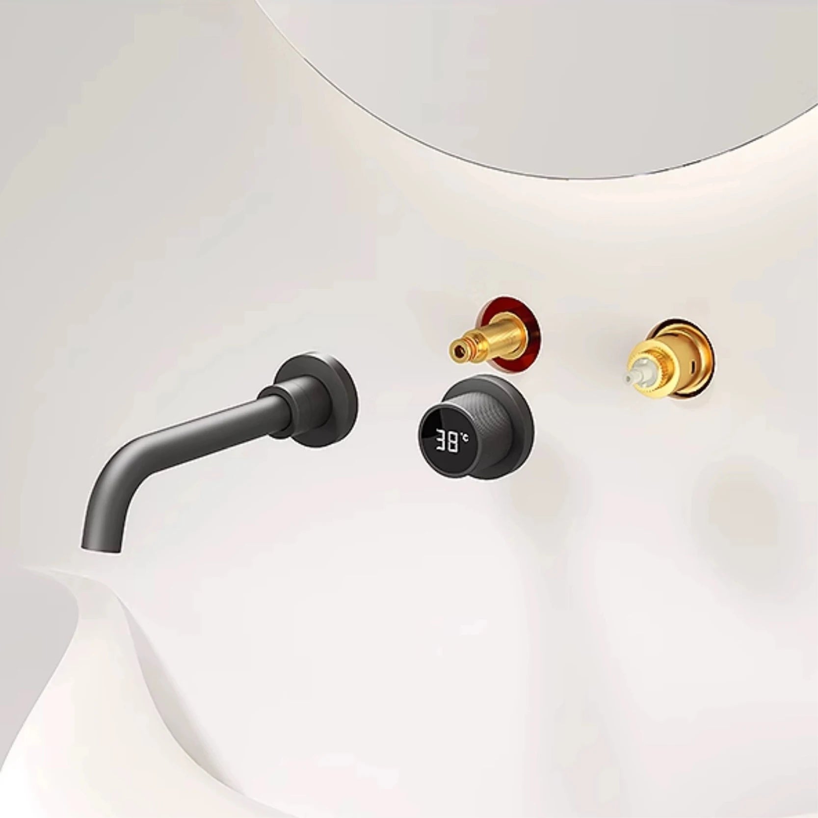 Brass Wall Mount Faucet Saves Counter Space