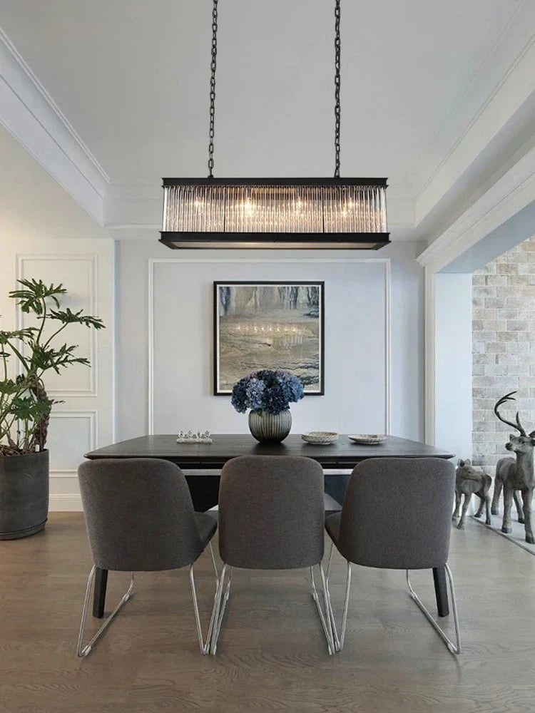 Glass Rectangle Pendant Light
