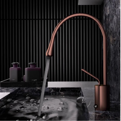 Brushed Gold Bathroom Faucet Brass