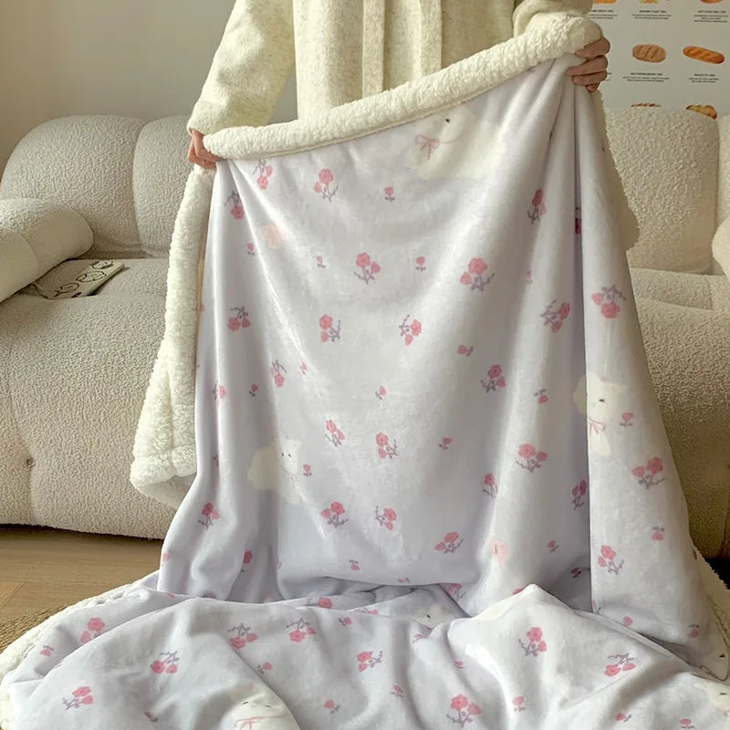 Cartoon Plush Sofa Blanket