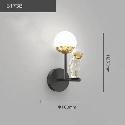 DecorBites™ Kids Astronaut Wall Lamp: Modern Space Theme Bedroom Light Fixture