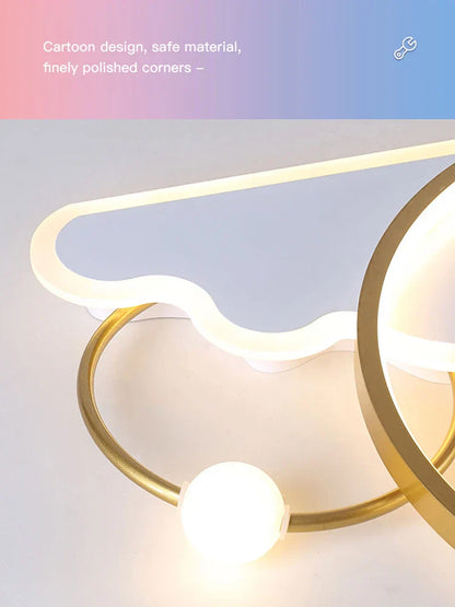 DecorBites™ Kids LED Ceiling Light: Modern Nursery Chandelier for Bedroom, Smart Cartoon Lamp