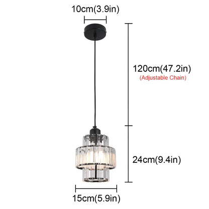 DecorBites™ K9 Crystal Pendant Light LED Ceiling Lamp Nordic Chandelier for Living Room