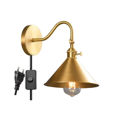 DecorBites™ Adjustable Copper Wall Sconce Edison Lamp LED - Modern Bedroom Bathroom Light