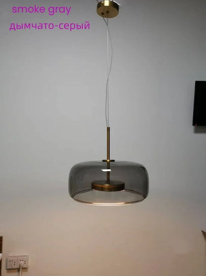 Nordic restaurant pendant light, modern luxury bar counter, coffee shop bedside single head glass artistic lighting fixture