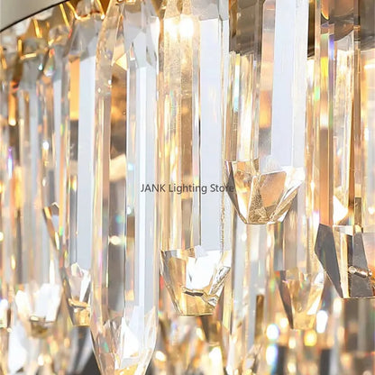DecorBites™ Luxe Crystal Chandelier: Elegant LED Indoor Pendant Light for Bedroom & Dining Room