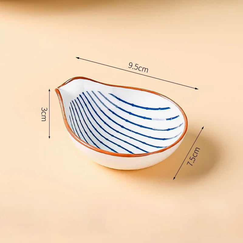 Geometric Ceramic Sauce Dish