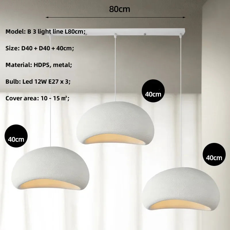 DecorBites™ LED Wabi Sabi Chandelier: Modern Minimalist Pendant Light for Home, Dining, Living Room