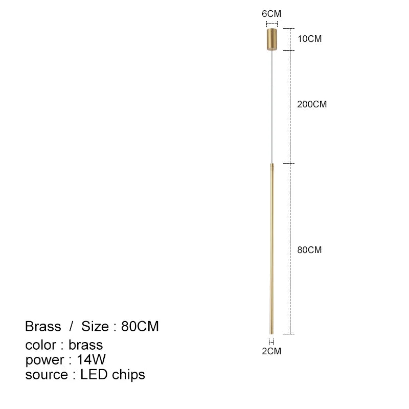 Nordic LED Line Chandelier