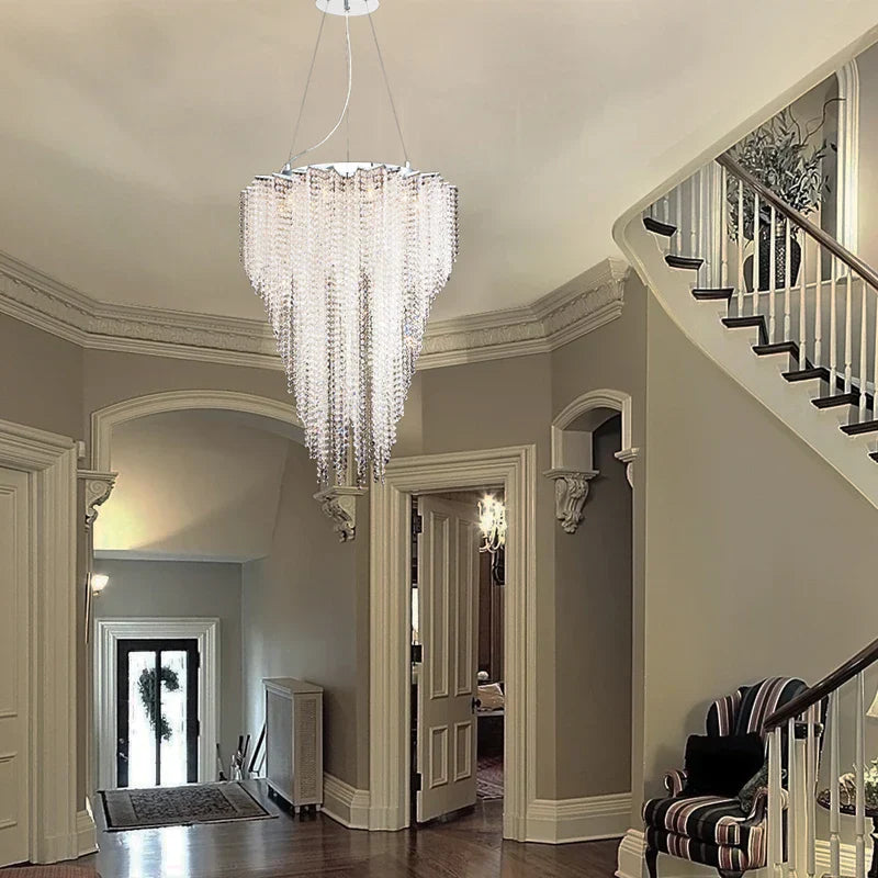 DecorBites™ Crystal Tassel Pendant Light: Italian Postmodern Luxury for Bedroom & Restaurant
