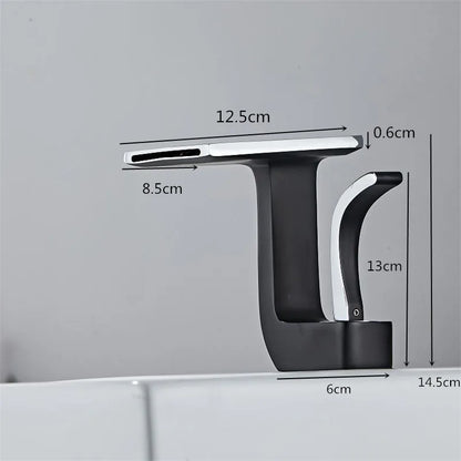 DecorBites™ Gold & Black Brass Bathroom Basin Faucet Cold Hot Water Mixer Sink Tap