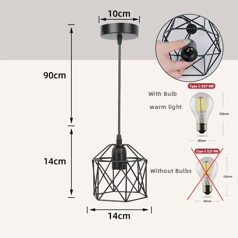 DecorBites™ Chandelier Vintage Nordic Pendant Lamp