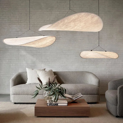 DecorBites™ Japanese Style Non-Woven Chandelier - Modern Wabi Sabi Design for Living Room Bedroom.