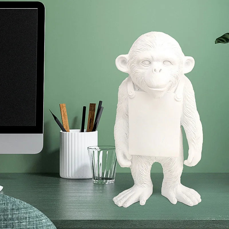 DecorBites™ Gorilla Sculpture Resin Figure Monkey Statue Home Decor Living Room Figurine Craft
