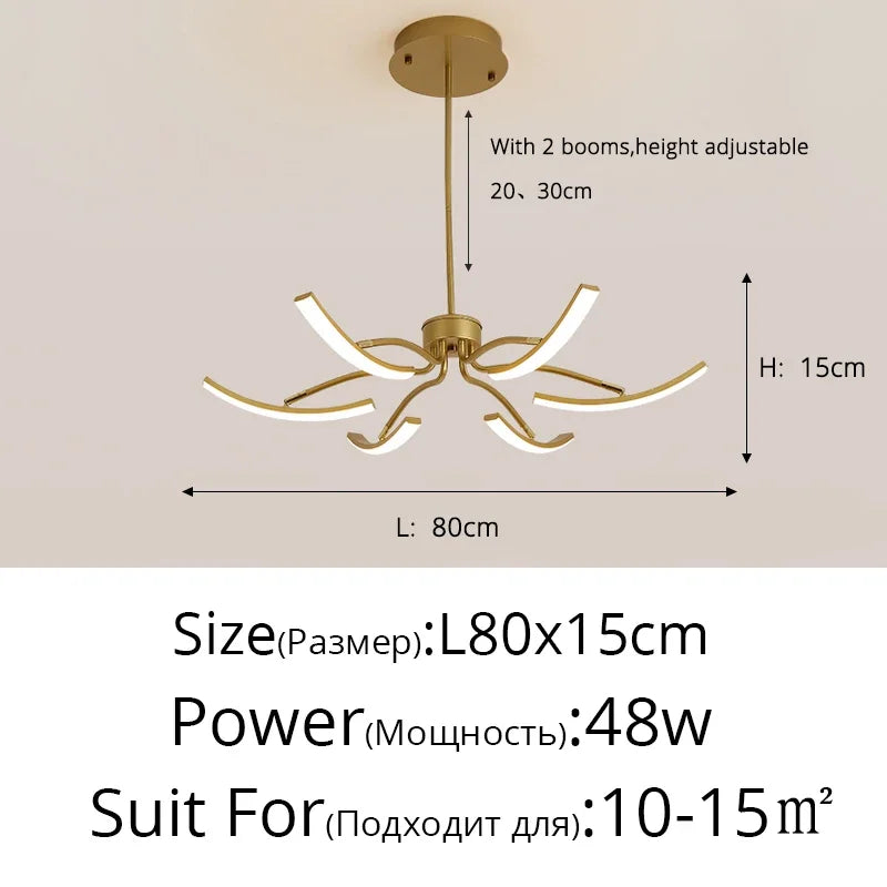 LED Bedroom Study Chandelier