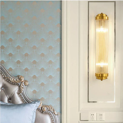 DecorBites™ Crystal Wall Sconce Lamp for Living Room Bedside Decor Glass Gold Lighting
