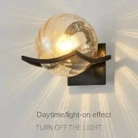 Gold Glass Ball Wall Lamp Sleek Modern Design