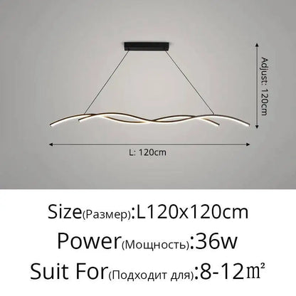 Modern Black and White Metal LED Pendant Light