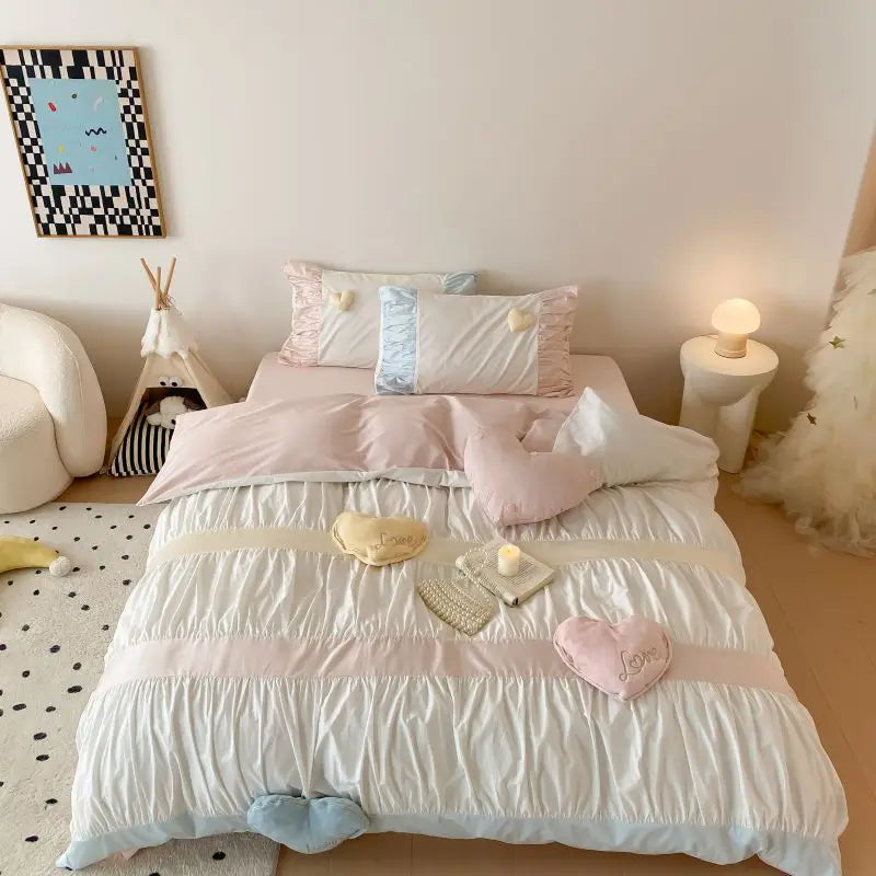Cotton Heart Bedding Set