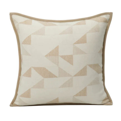 DecorBites™ Geometric Brown Leather Splicing Throw Pillow Cover 45x45cm Luxe Square Cushion Case