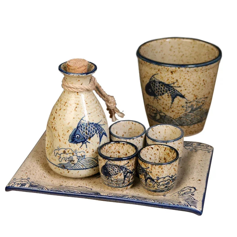 Ceramic Sake Pot Set