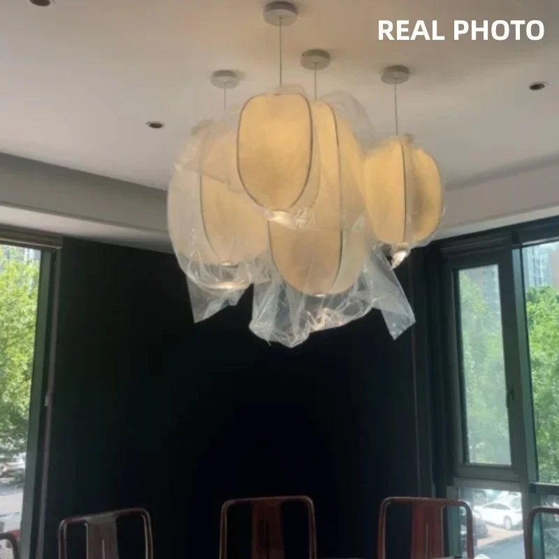 Silk Nordic Pendant Light Wabi Sabi D60cm