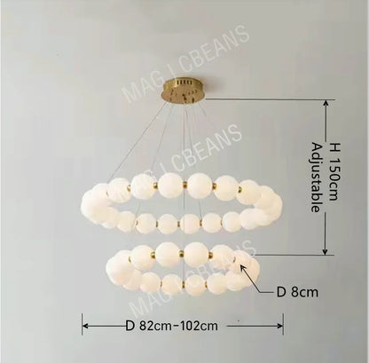 Nordic Magic Bean Round Gold Pendant Light