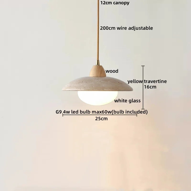 DecorBites™ LED Wood Pendant Lamp Dining Living Room Adjustable Light Fixture