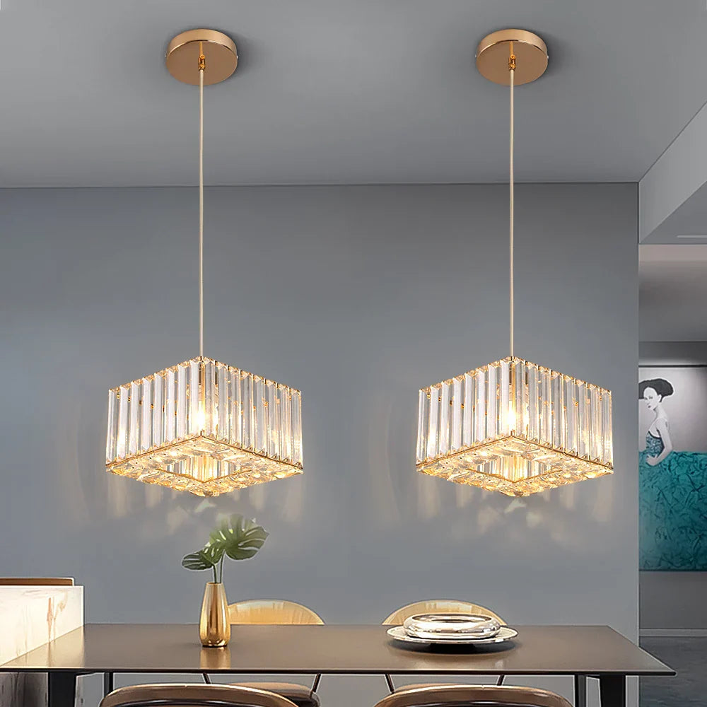 DecorBites™ Crystal LED Pendant Light for Kitchen Dining Living Room