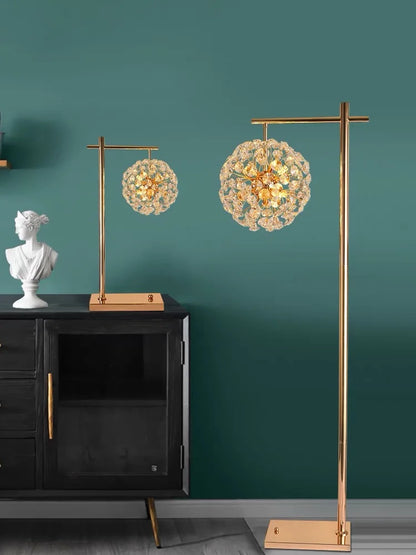 DecorBites™ LED Sunflower Crystal Floor Lamp for Home Decor in Living Room or Bedroom