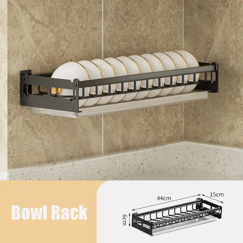 DecorBites™ Kitchen Wall Organizer Rack Utensil Drainer Storage Holder Shelves