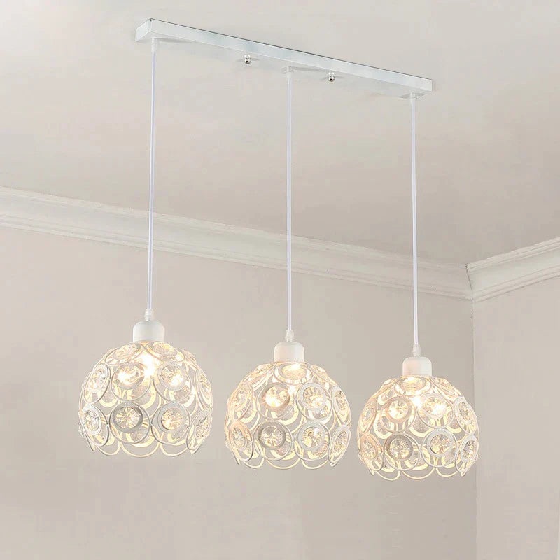 DecorBites™ Crystal Triple Pendant Lamp: Modern Nordic Design for Dining Room, Bedroom, Bar Counter