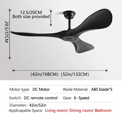 DecorBites™ 3 Blade DC Motor Ceiling Fan with Remote Control
