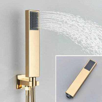 DecorBites™ Black Digital Shower Faucet Set with Rainfall Head and All-Metal Mixer Display