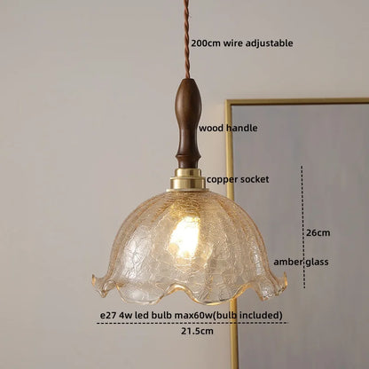 DecorBites™ Glass Copper LED Pendant Lights for Modern Style Dining Kitchen Bedroom