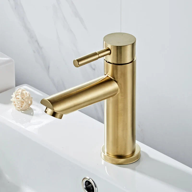 Brushed Gold Steel Faucet
