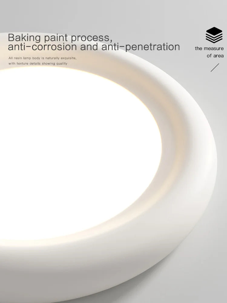 DecorBites™ Cream LED Ceiling Lamp for Girl's Room - Modern Minimalist Master Bedroom Lighting