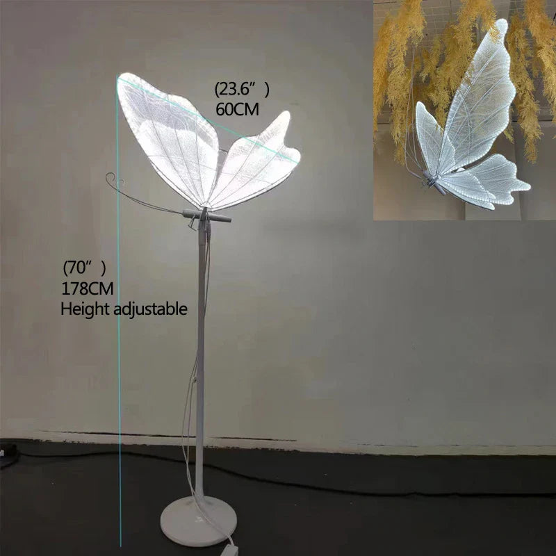 Butterfly LED Floor Lamp Gold 120cm Wedding Style