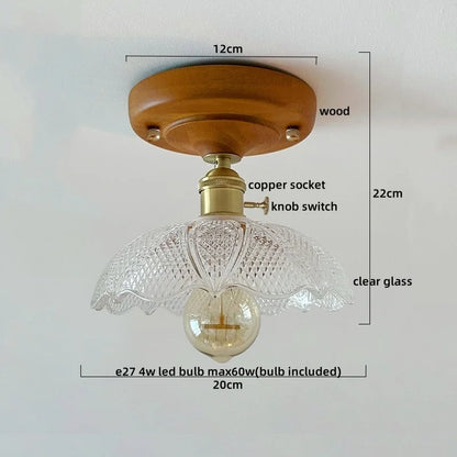DecorBites™ Glass Copper LED Ceiling Lamp Modern Style for Home Decor and Restaurant